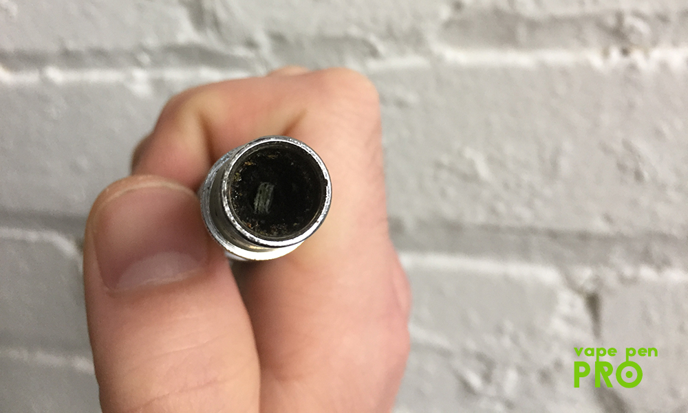 Burnt vape pen coil